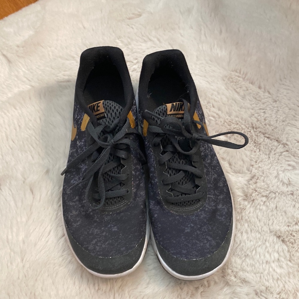 Black & Gold Tie Dye Nike Sneakers